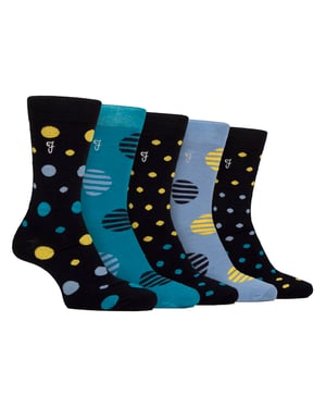 Paquete de 5 calcetines para hombres con diseño de bambú - Suaves, transpirables y con estilo para la comodidad diaria.