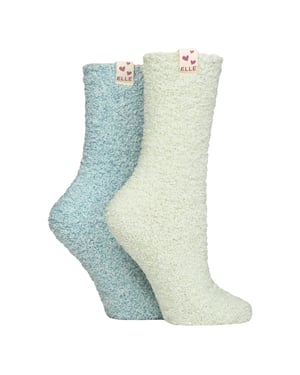 Paquete de 2 Calcetines de Dama de Dos Tonos para el Hogar - Cálidos, Suaves y Reconfortantes