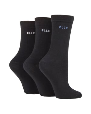 Paquete de 3 calcetines de algodón lisos para mujeres - Ajuste cómodo y transpirable para el uso diario