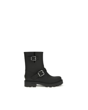 Botas de lluvia de poliuretano negras Jimmy Choo