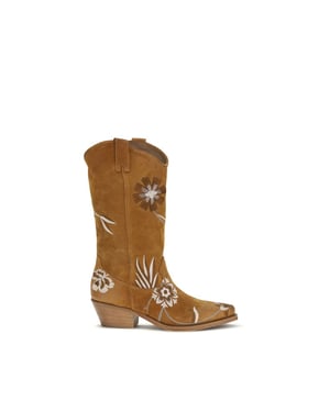 Botas de tobillo P.A.R.O.S.H. de cuero de ternera marrón Bos Taurus
