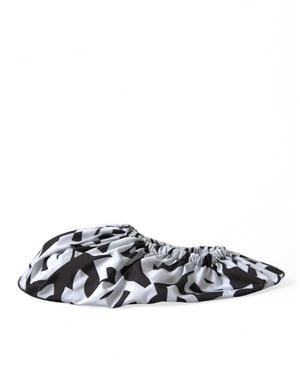 Zapatos Planos Slip On de Nylon con Logo Blanco de Dolce & Gabbana