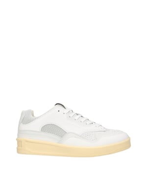 Zapatillas bajas de cuero blanco Jil Sander