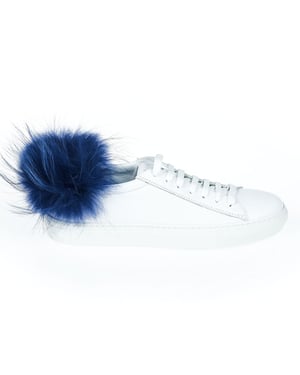 Mr&Mrs Italy Zapatillas de Mujer de Piel de Cordero Blanca