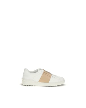 Zapatillas bajas de piel de ternero blanca Bos Taurus de Valentino Garavani