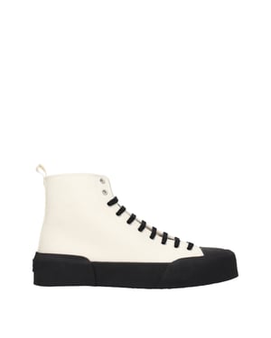 Zapatillas altas de tela beige Jil Sander