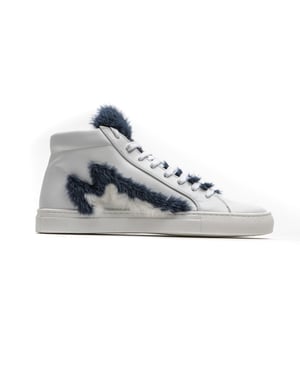 Zapatillas de mujer de cuero blanco Mr&Mrs Italy
