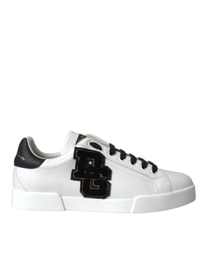 Zapatillas informales de cuero blanco con logo DG de Dolce & Gabbana