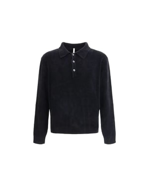 Camisa Polo de Algodón Negro Girasol
