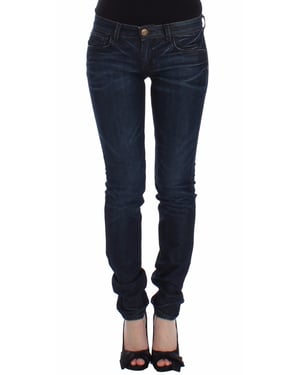 Pantalones de mezclilla ajustados de Ermanno Scervino en azul, pierna estrecha y stretch