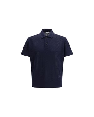 Camisa Polo de Lana Azul Burberry