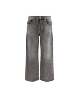 Jeans de algodón gris de corte relajado Golden Goose