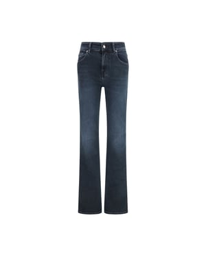Jeans Flared de Algodón Azul Haikure