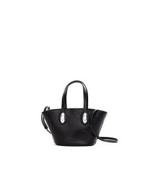 Bolso de hombro de cuero negro Alexander Wang