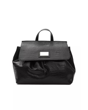 Bolso de hombro para mujer Donatella de piel negra Pompei