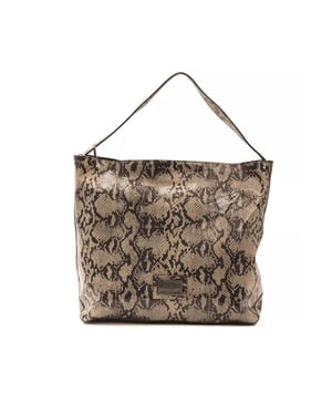 Bolso de Hombro para Mujer Donatella de Piel Marrón Pompei