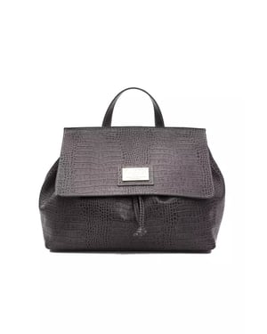 Bolso de Hombro para Mujer Pompei Donatella de Cuero Gris
