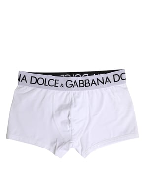 Caja de Boxer Regular de Algodón Blanco Stretch Dolce & Gabbana