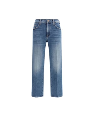 Madre Denim Jeans de Algodón Azul de Corte Relajado