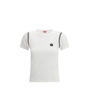 Camiseta de algodón blanca Kenzo