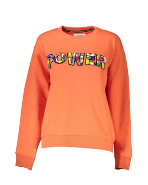 Sudadera de algodón naranja Desigual