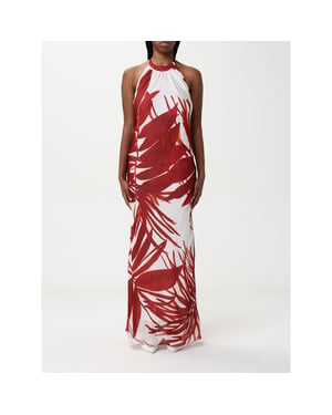 Vestido casual de seda roja Hanita