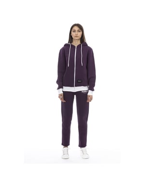 Suéter de algodón púrpura para mujer Baldinini Trend