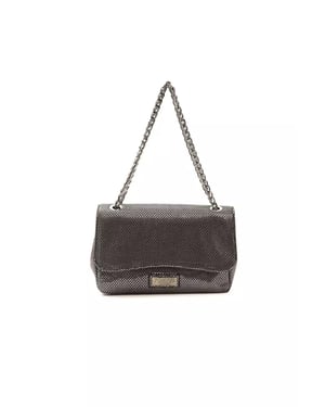 Bolso crossbody de mujer Pompei Donatella en cuero gris