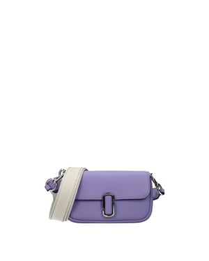 Bolso de hombro de cuero púrpura Marc Jacobs