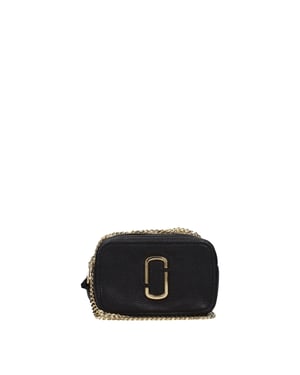 Bolso de hombro de cuero negro Marc Jacobs
