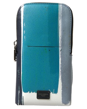 Bolso Bandolera de Cuero Azul Dolce & Gabbana Unisex