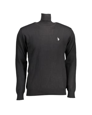 SUEDADERA DE CUELLO ALTO DE ALGODÓN NEGRA PARA HOMBRE U.S. POLO ASSN.