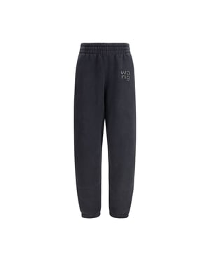 Joggers de algodón negro de Alexander Wang (pantalones de entrenamiento)