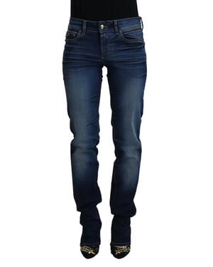 Just Cavalli Jeans de mezclilla de algodón azul para mujer