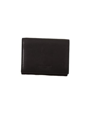 Billetera Multi Kit de Cintura Trifold de Cuero Negro Dolce & Gabbana