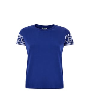 Camiseta de algodón azul Kenzo