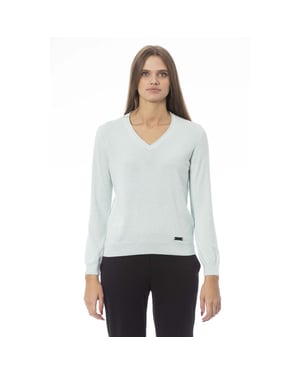 Suéter de mujer Baldinini Trend en cashmere azul claro