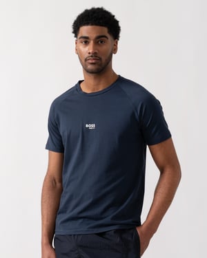 Camiseta de Playa Ajustada en Azul Oscuro