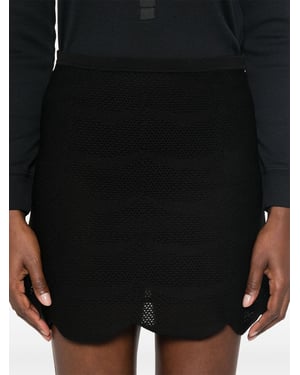 Falda de Seda de Algodón Negra