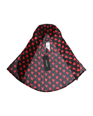 Bufanda de seda con estampado de corazones