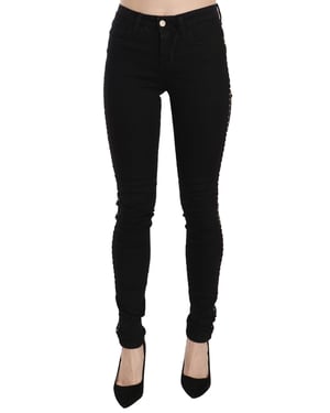 Jeans Ajustados Con Adornos Laterales