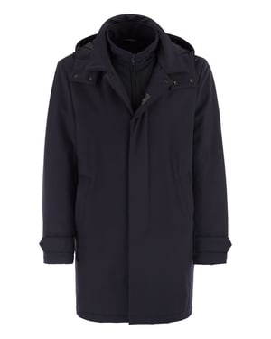 Chaqueta de mañana de viaje en jersey elástico