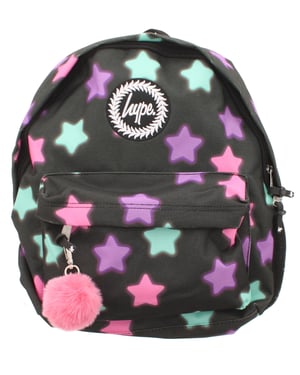 Mochila Infantil Hype Estrellas con Tirantes Acolchados y Cierre Negra
