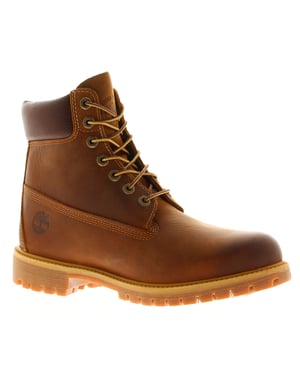 Botas Inteligentes para Hombre Timberland Premium de 6 Pulgadas con Cierre de Encaje Impermeables de Cuero Marrón