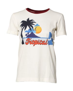 Camiseta con estampado tropical