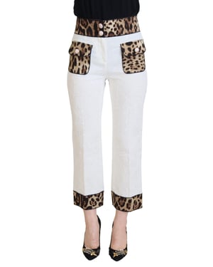Pantalones Cortos con Detalle de Estampado de Leopardo