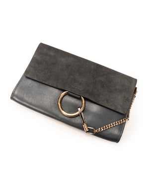Chloé Faye Clutch  en Azul Cuero de ternero