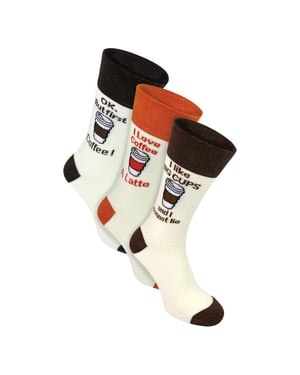 3 Pares de Calcetines de Algodón con Chistes para Hombre | Lema Divertido de Comida y Bebida | Idea de Regalo