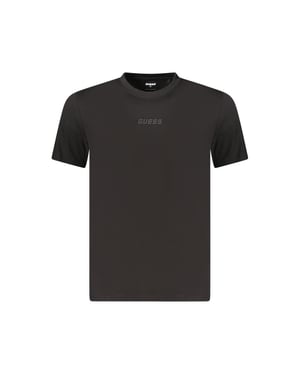 Camiseta de Hombre de Algodón Orgánico Negra de Guess Jeans