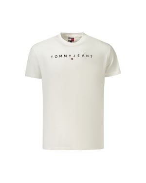 Camiseta de algodón blanca para hombres Tommy Hilfiger